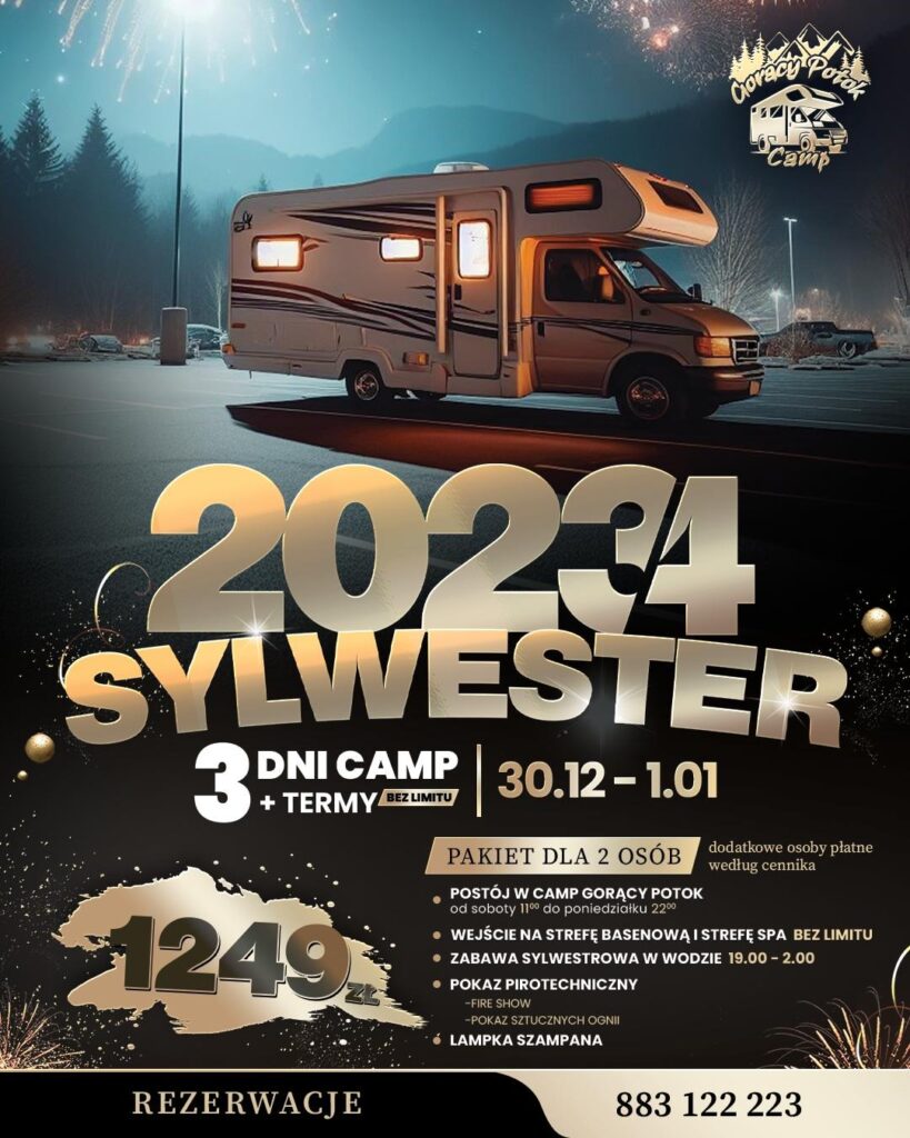 Sylwester 2023 Camp Gorący Potok